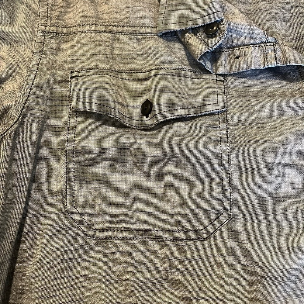 Kenneth Cole New York Men’s Grey Short Sleeve Cotton Button Down Shirt Size XXL - Picture 6 of 8